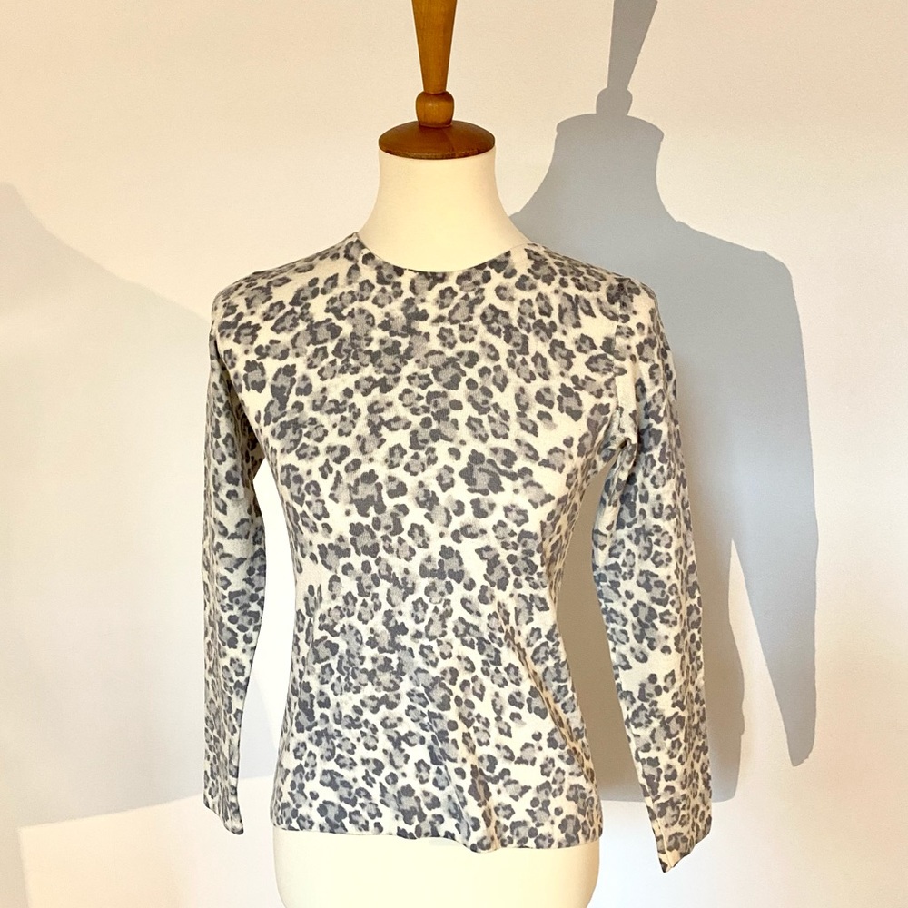Leopard print Extra fine Merino wool sweater